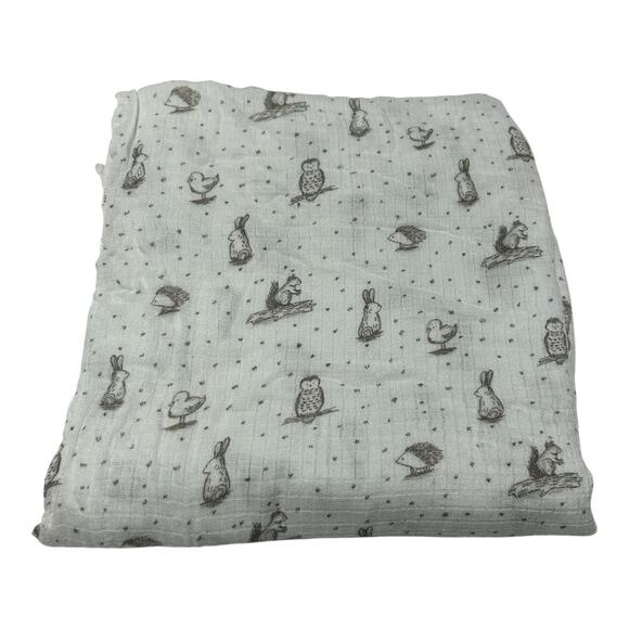 Aden & Anais Essentials Squirrel Owl Bunny Chick Hedgehog Muslin Blanket Viscose - Picture 1 of 3